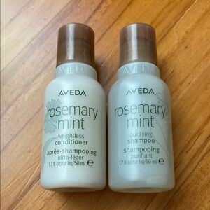 Aveda rosemary mint purifying shampoo ans conditioner travel size set